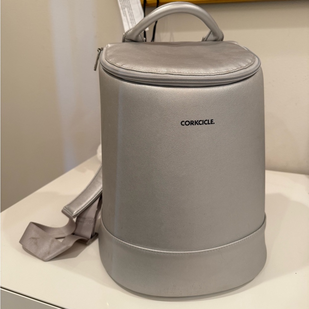 Corkcicle Metallic Gray Insulated Backpack